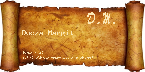 Ducza Margit névjegykártya